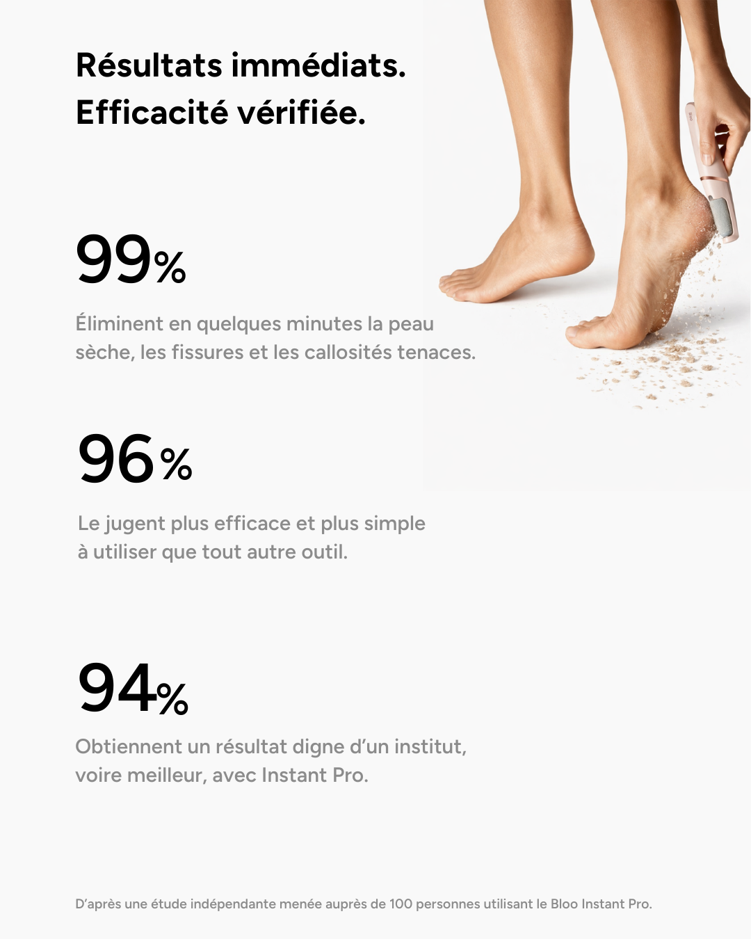 Bloo  Instant Pro — La solution simple pour des pieds nets sans institut
